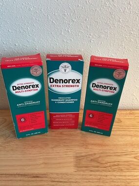 3 Pack Lot Denorex Extra Strength Multi Symptom Shampoo Conditioner 10 Oz Ea NIB